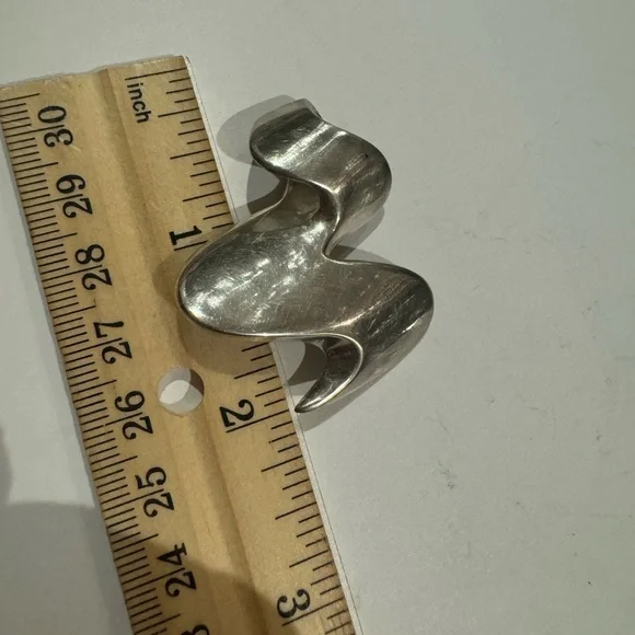 Belgian design mid- century modern style Sterling Silver necklace pendant 15.6g